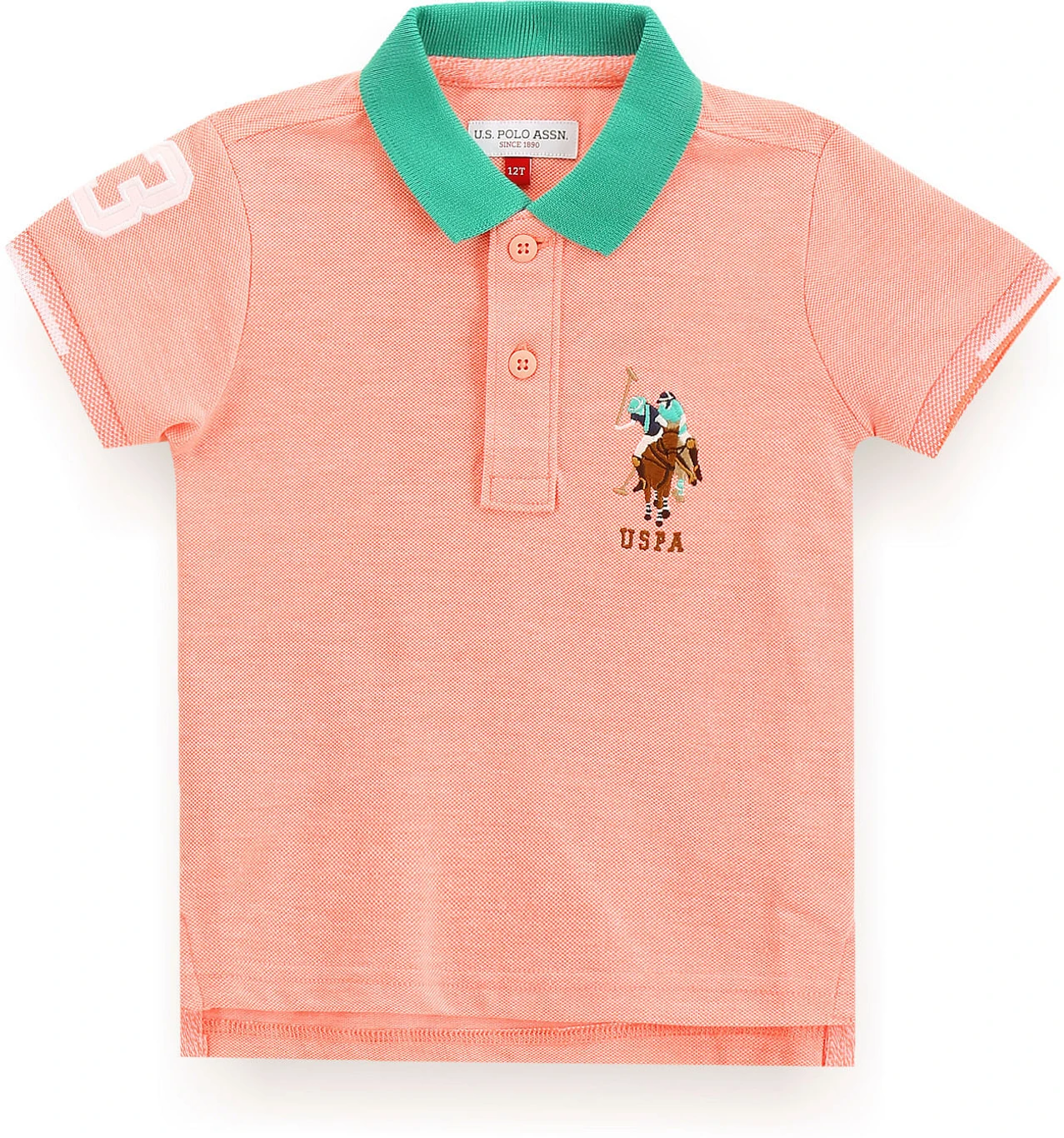 U.S. POLO ASSN. Boys Solid Pure Cotton Regular T Shirt (Pink, Pack of 1)