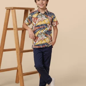 U.S. POLO ASSN. Boys Regular Fit Checkered Spread Collar Casual Shirt